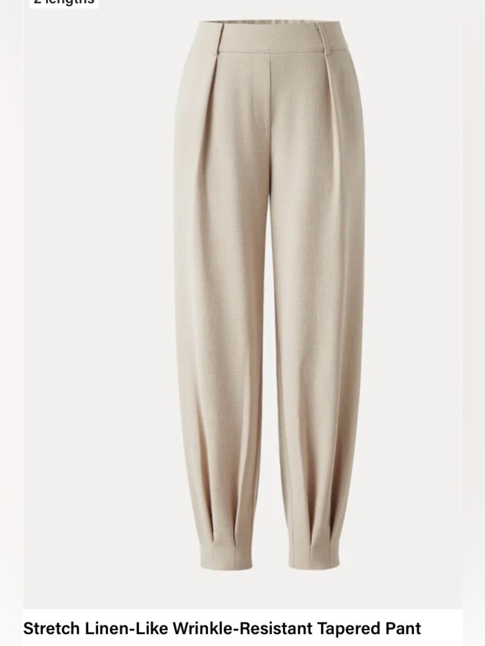 OGL STRETCH LINEN LIKE TWILL TAPERED BOTTOM PANTS NWT
